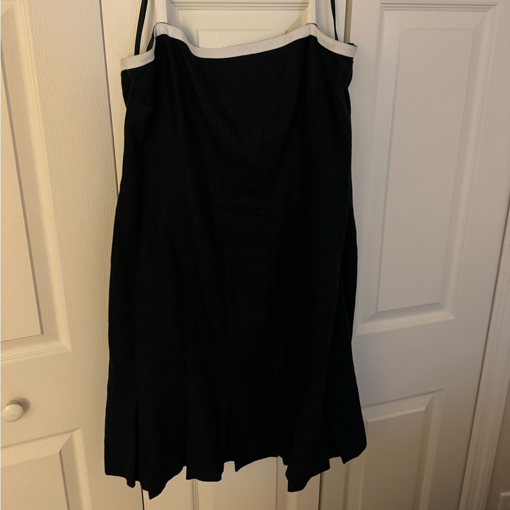 Lauren Ralph Lauren navy linen lined dress